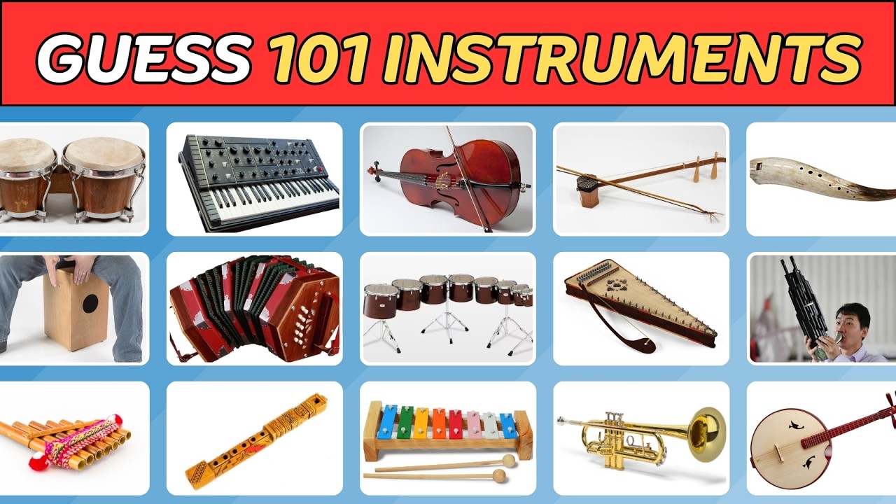 Guess The Instrument 🥁🎸 | Can You Guess 101 Musical Instruments?