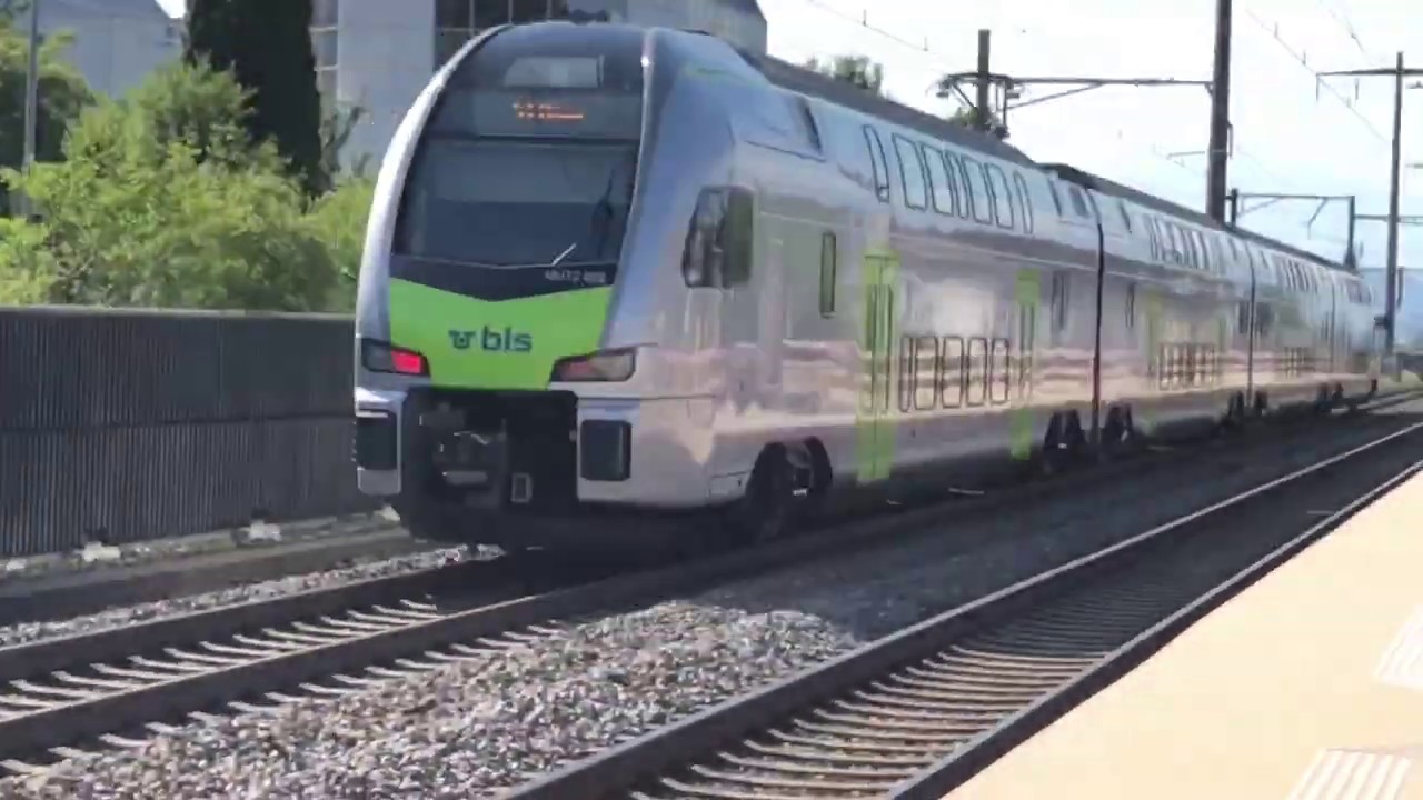 Fast high speed Trains in Canton Bern (BLS and SBB) Rubigen, Herzogenbuchsee HSL and Kirchberg