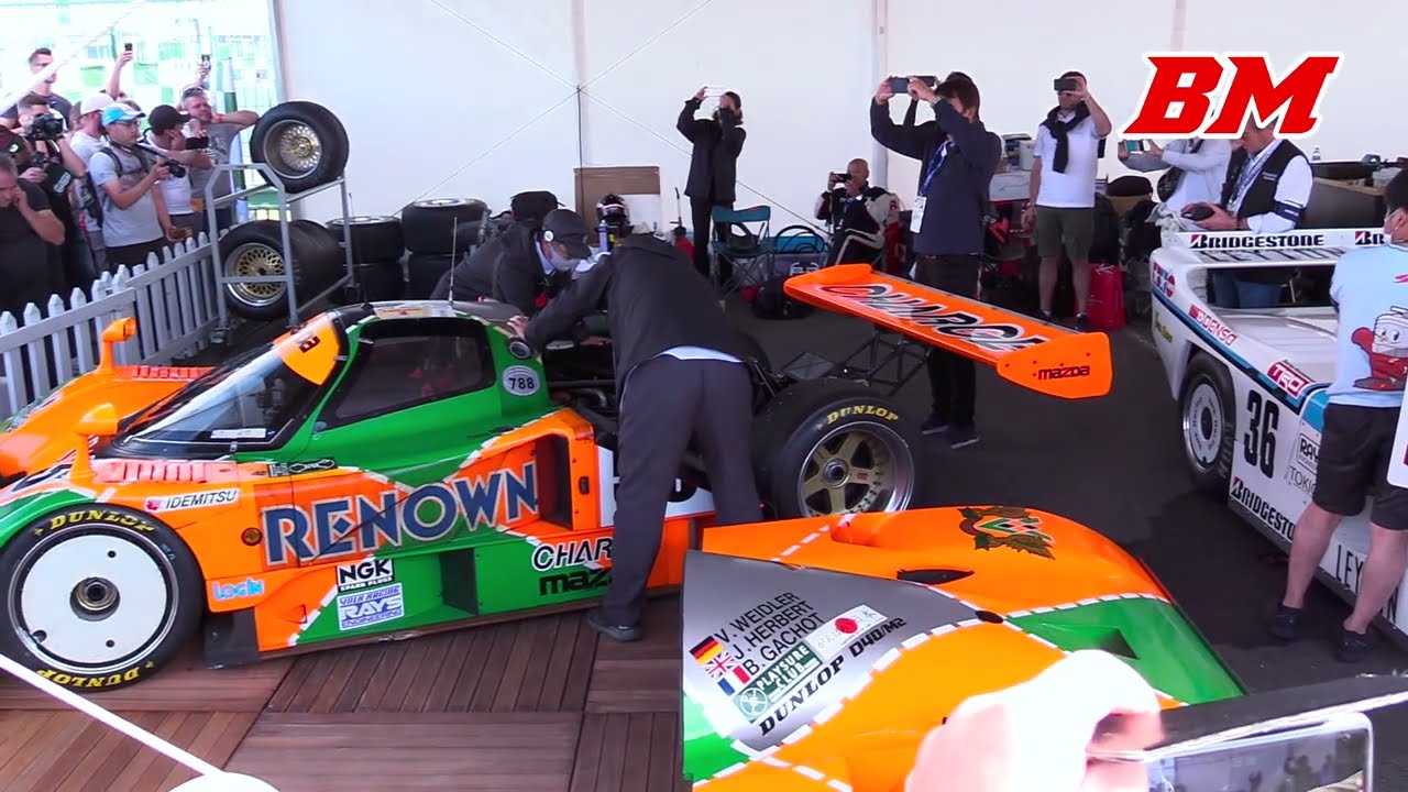MAZDA 787B | revving & engine warm-up | Le Mans Classic 2022