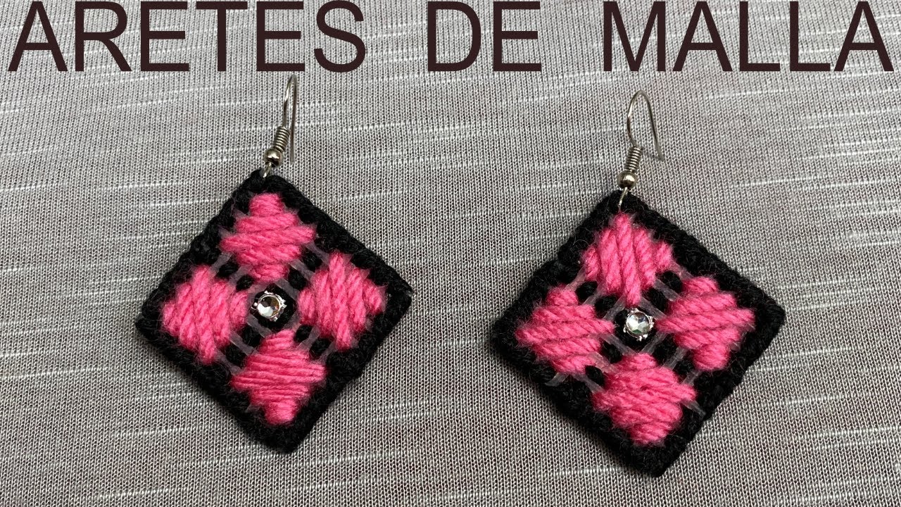 PENDIENTES DE MALLA PLÁSTICA ♻️💍