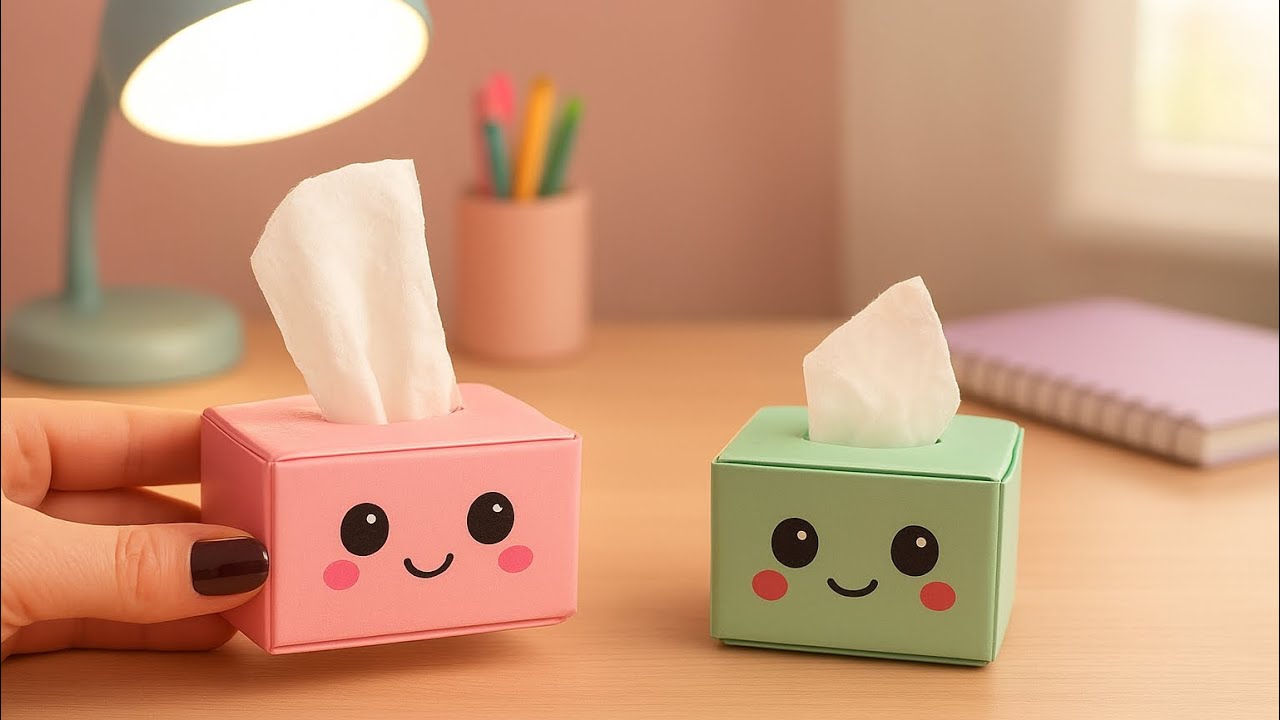 DIY Mini Tissue Box | Easy Paper Craft You’ll Love 💖