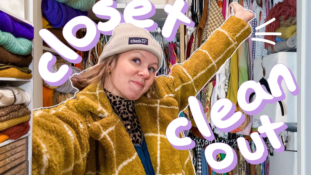 CLOSET CLEAN OUT + BIG NEWS | decluttering & showing every piece in my thrifted wardrobe |WELL-LOVED