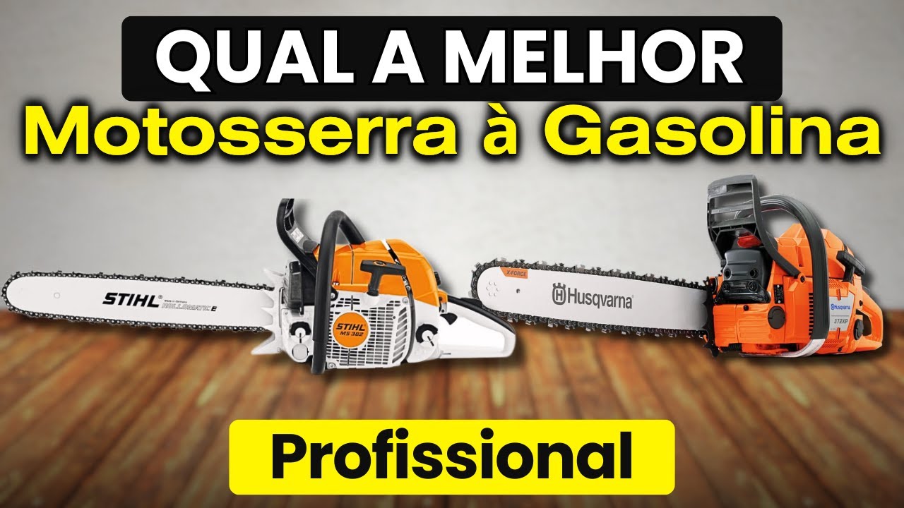 QUAL MOTOSSERRA PROFISSIONAL À GASOLINA É A MELHOR EM 2026? Comparativo Completo STIHL e HUSQVARNA!