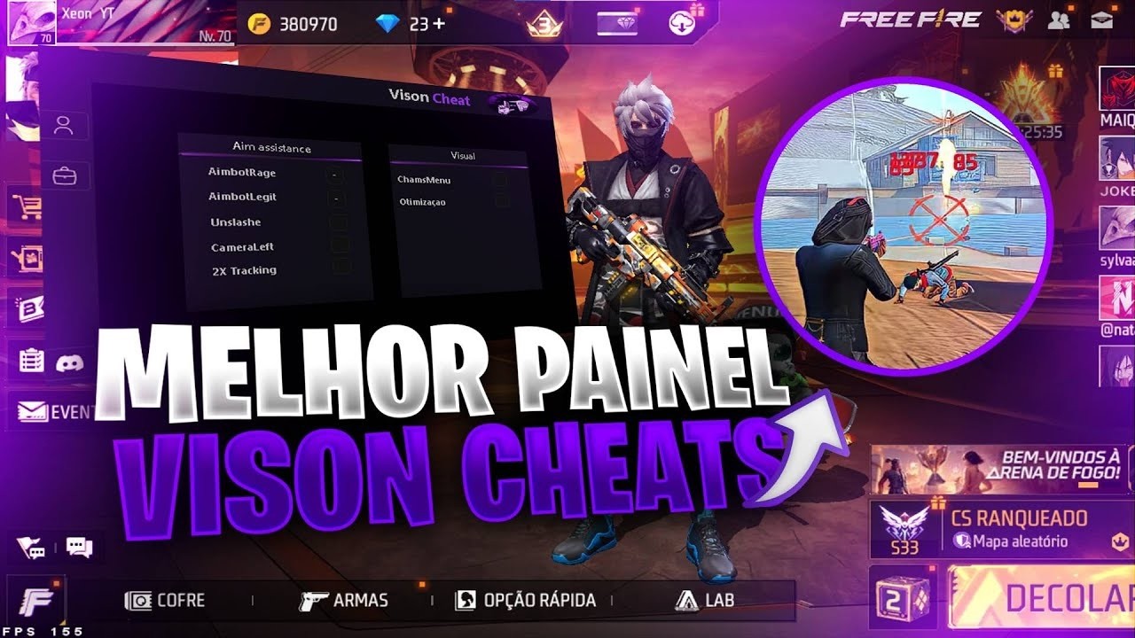 NOVO PAINEL XIT EMULADOR COM AIMBOT E ( GRATIS ) DA VISON CHEAT GRATIS ?