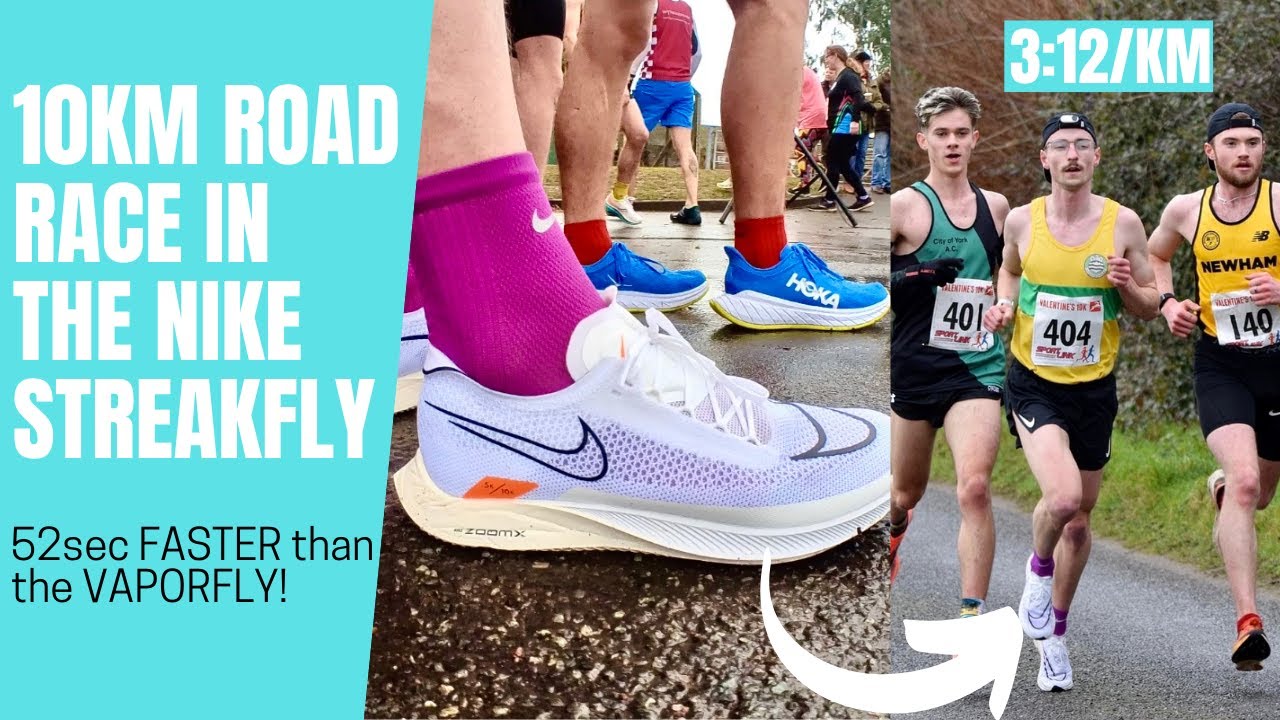10KM ROAD RACE IN THE NIKE STREAKFLY - FASTER THAN THE VAPORFLY?! (NORWICH VALENTINES 10K)