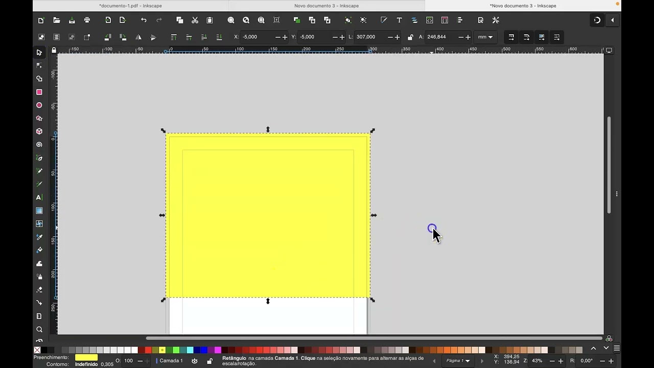 Sangria e Linha de Corte no INKSCAPE