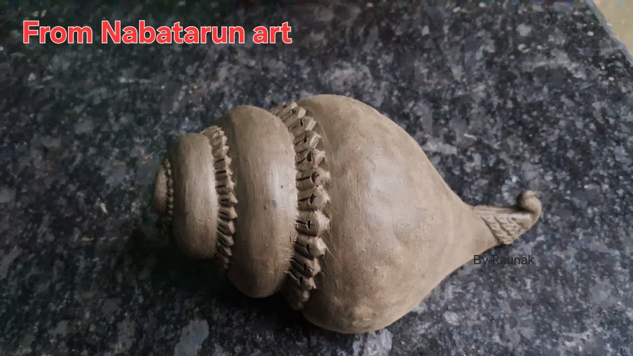 মাটির শঙ্খ বানানে,How can we make conch shall in home ,