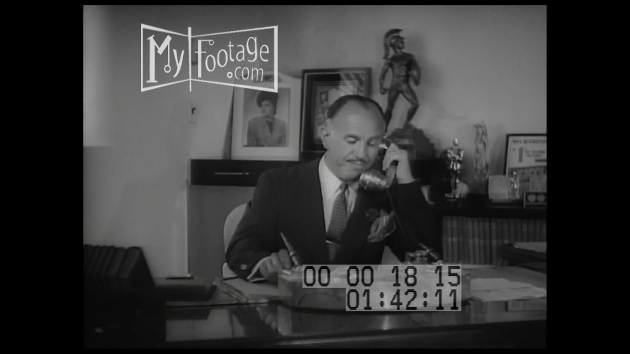 1939 Hollywood Jack Warner in His Office (Silent)