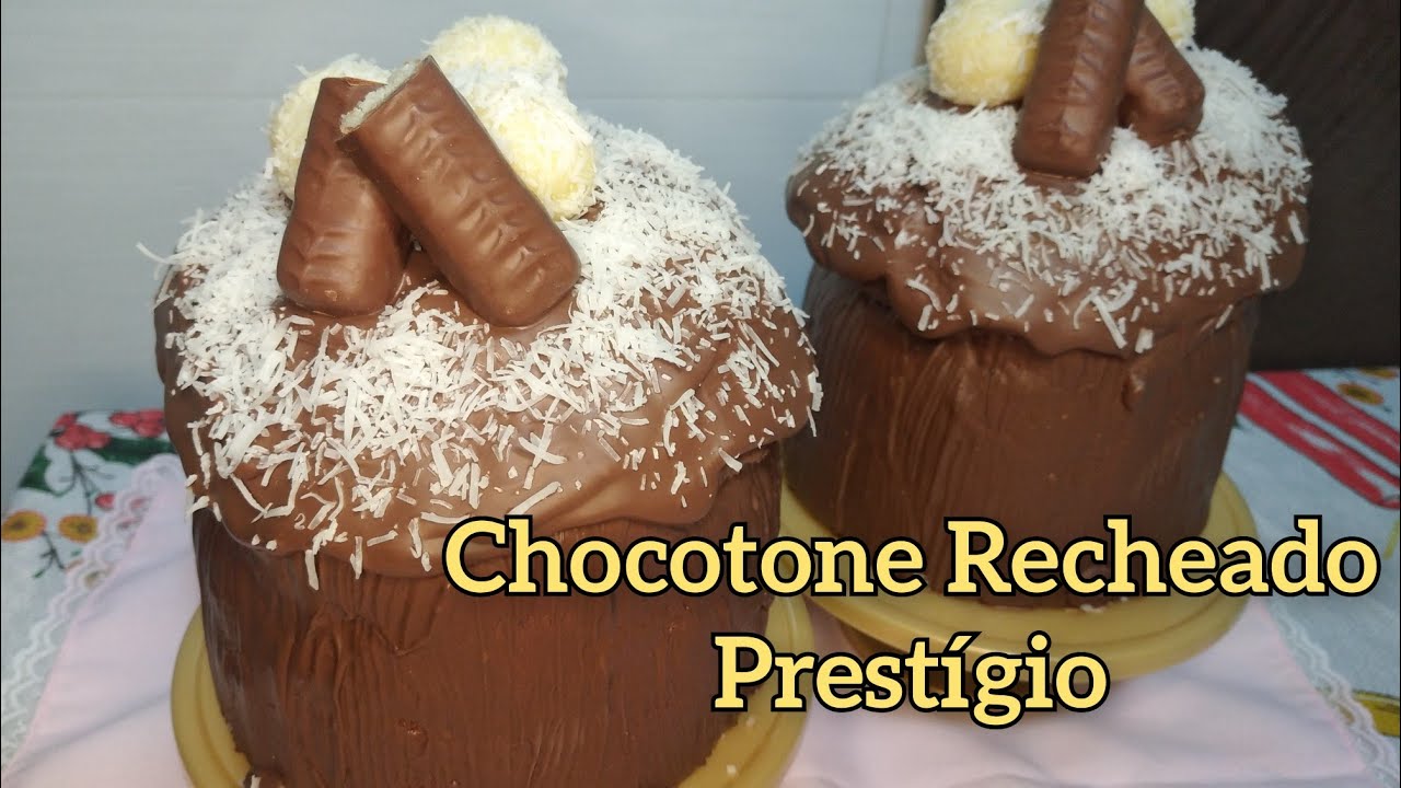 Chocotone Recheado Prestígio!!! Econômico e fácil! #panetonerecheado #natal #chocotone
