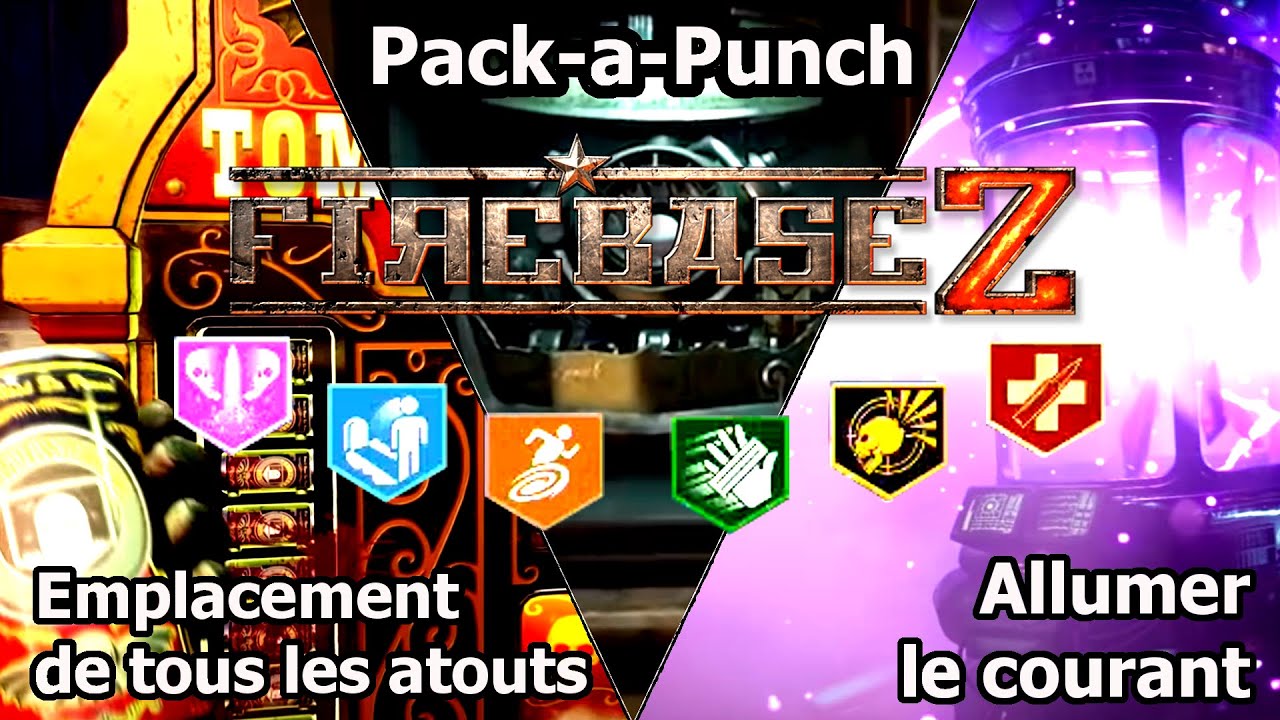 Tuto FR Firebase Z - Pack-a-Punch, allumer le courant et emplacement des atouts [ Cold War Zombie ]