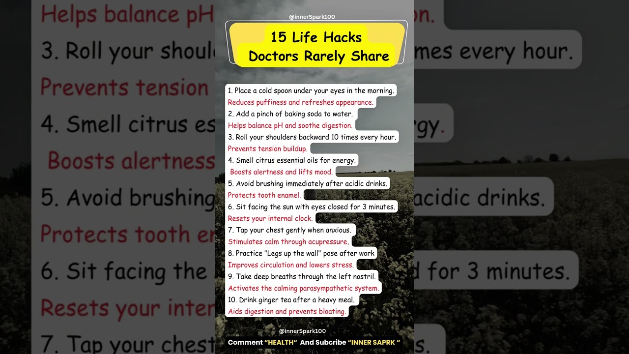 15 Life Hacks Doctors Rarely Share | Stay Healthy After 50