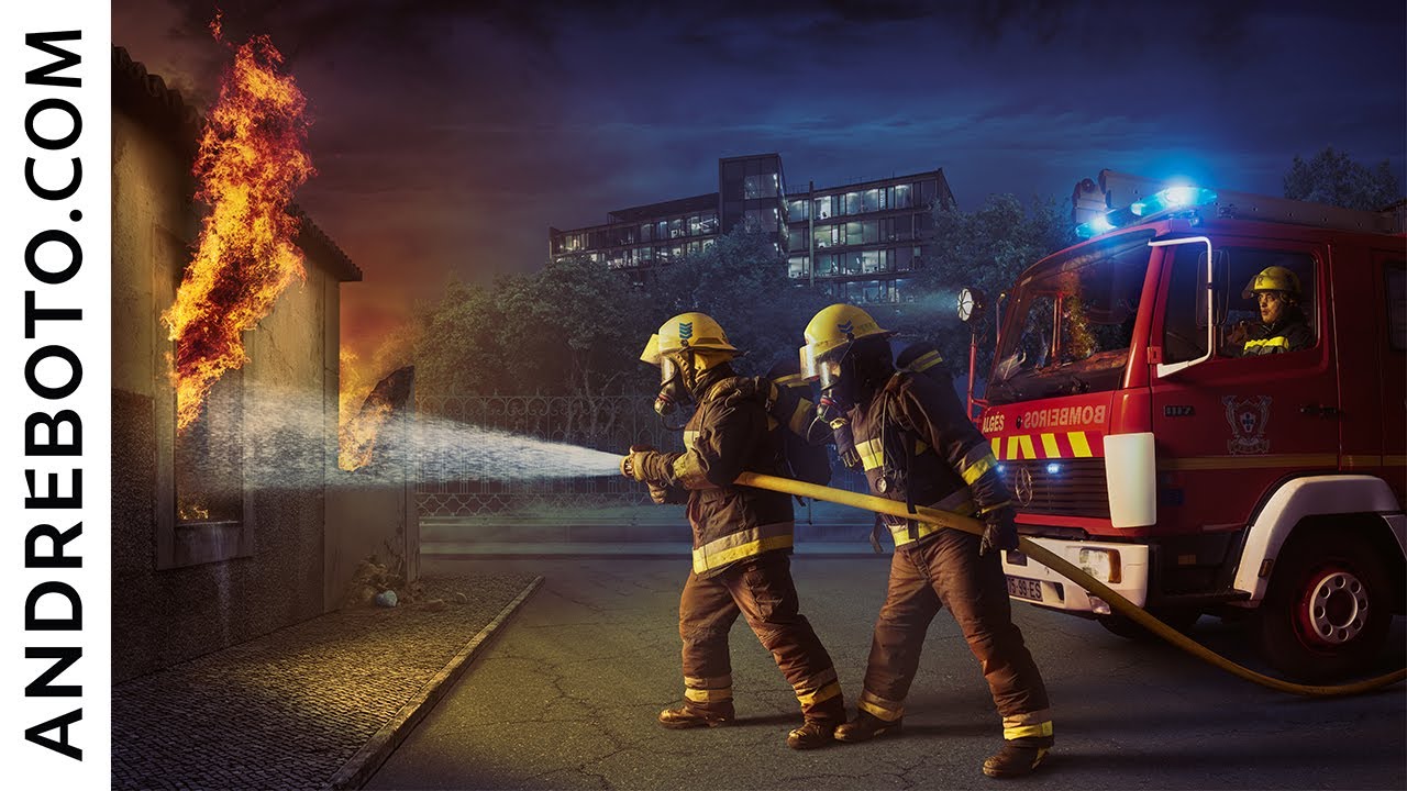 Tribute to Firefighters - How to Photoshop it - by André Boto
