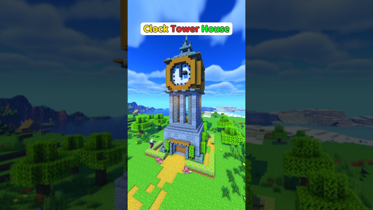 How to build a Clock Tower House 🕒⛏️ #Minecraft #shorts