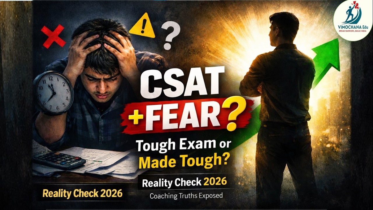 CSAT Tough or Made Tough? | Reality Check 2026 | Coaching Truths Exposed | Vimochana Edu