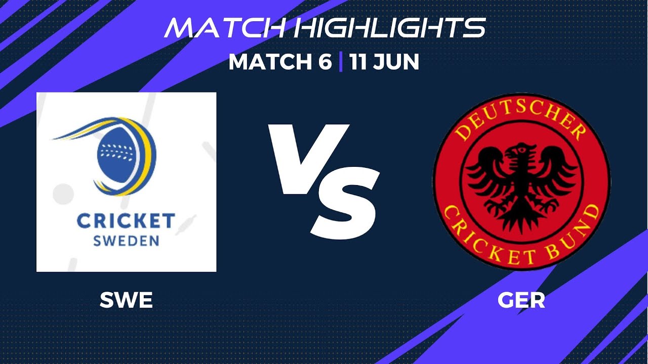 Match 6 - SWE vs GER | Highlights | ECI Germany T20I Tri-Series, Krefeld Day 3 | ECI22.030