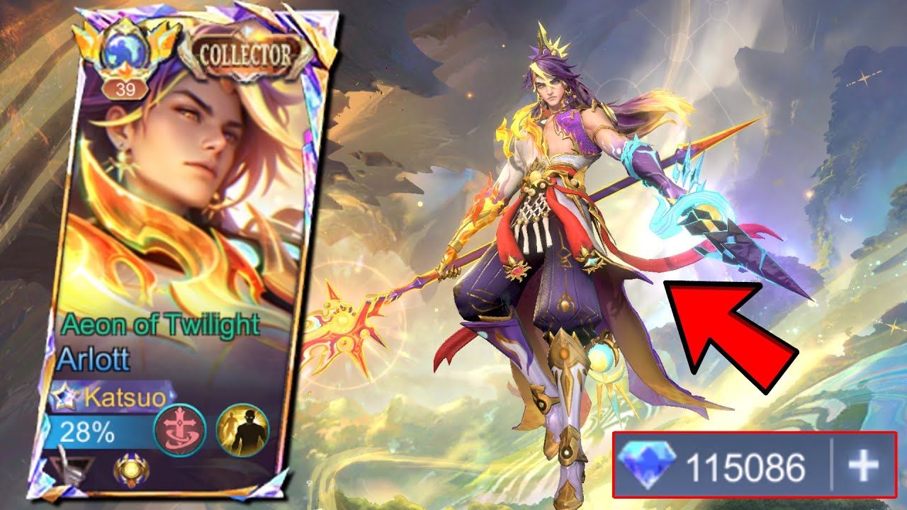 ARLOTT AEON OF TWILIGHT COLLECTOR SKIN IS FINALLY HERE!! 🔥 DIAMOND SPENT REVEAL! - MLBB