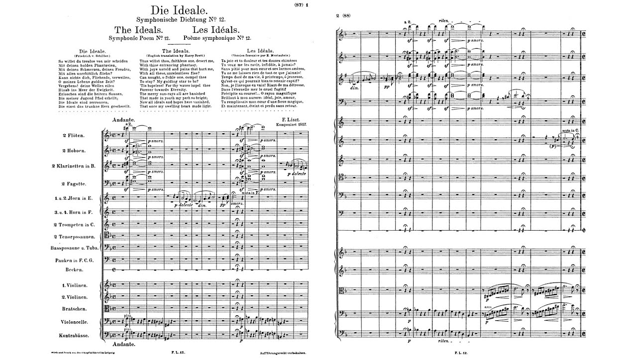 Franz Liszt - Die Ideale (Audio + Full Score)