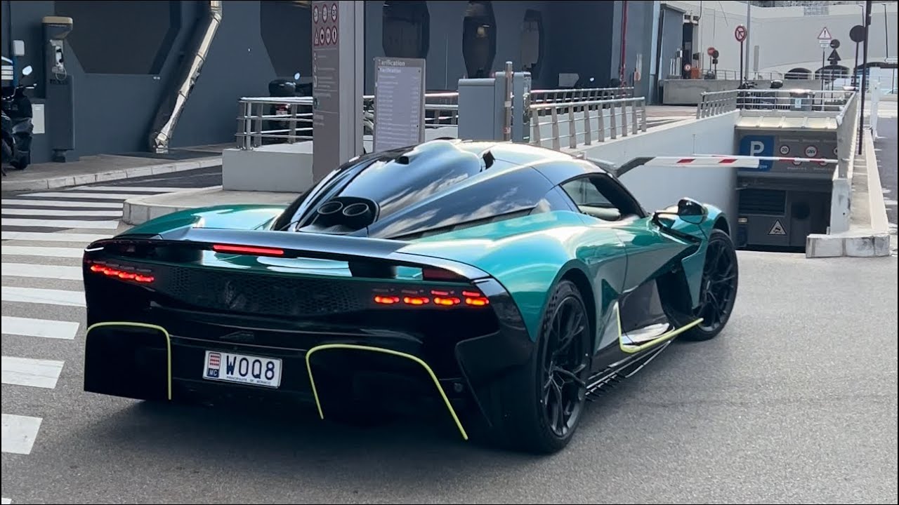 First delivery Aston Martin Valhalla driving in Monaco 