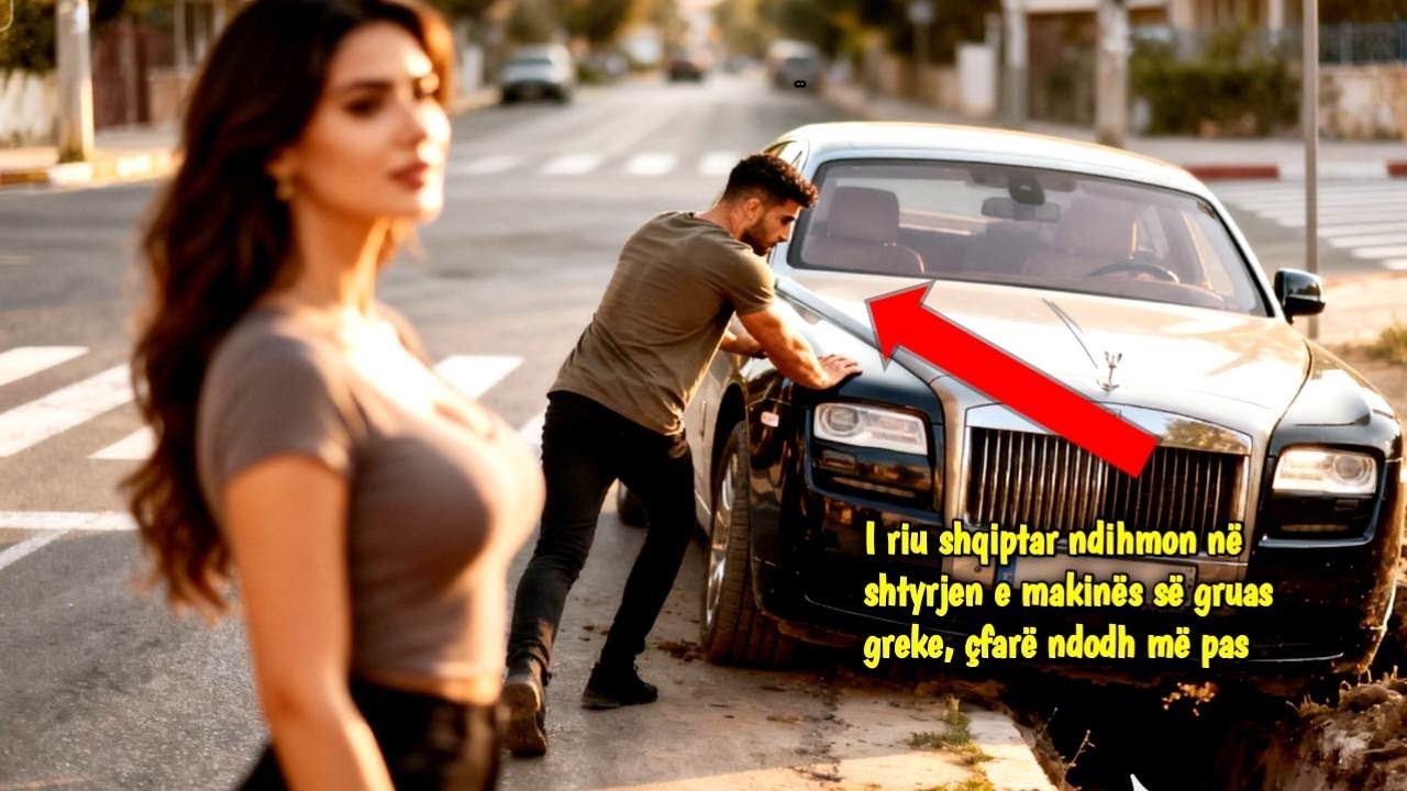 I riu shqiptar ndihmon në shtyrjen e makinës së gruas greke, çfarë ndodh më pas