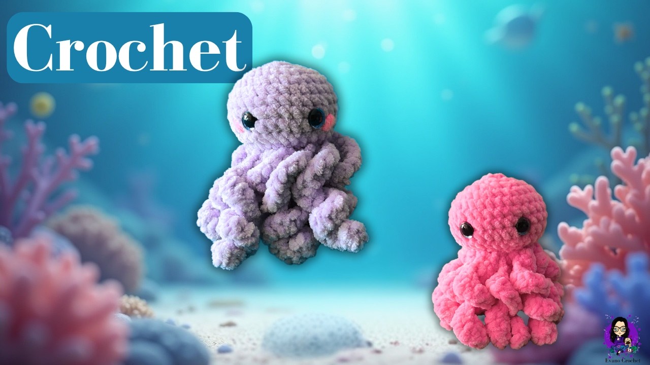 🧶 Эта мягкая игрушка-осьминог ТАКАЯ МИЛАЯ 😍 &ndash; Простой урок по вязанию крючком для начинающих