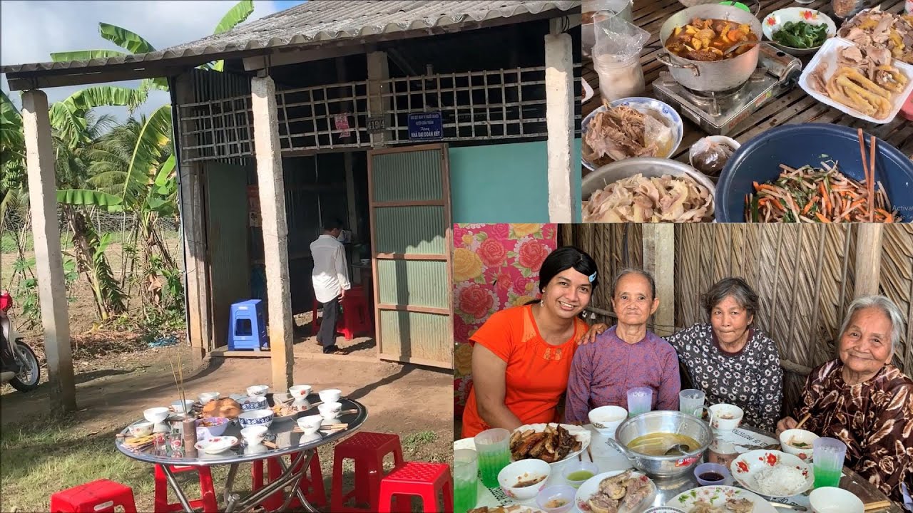Đám giỗ miền tây | Vợ thằng Sang chở má ruột đi ăn giỗ Dì 3 thân thương
