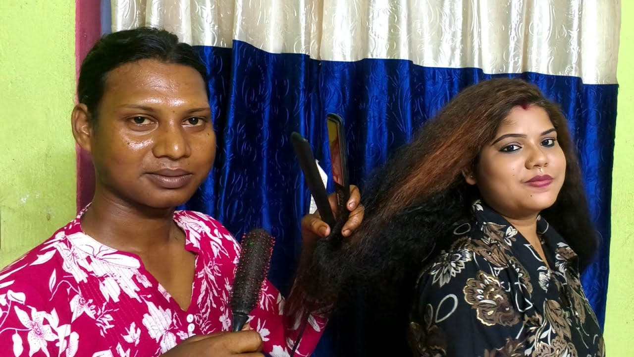 ASMR|| Hair Straightning Doing My Sweet Elder Bro (Relaxation) 
