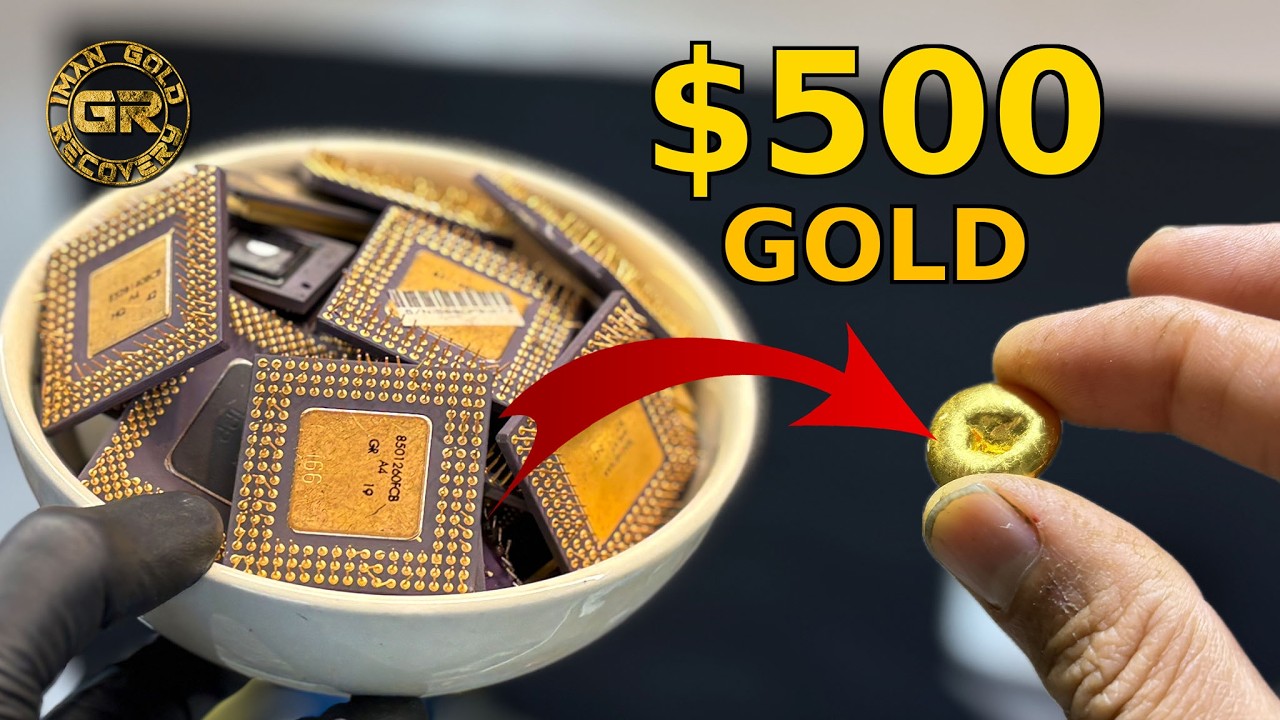 Восстановление золота на $500 из старых процессоров – сколько золота внутри?