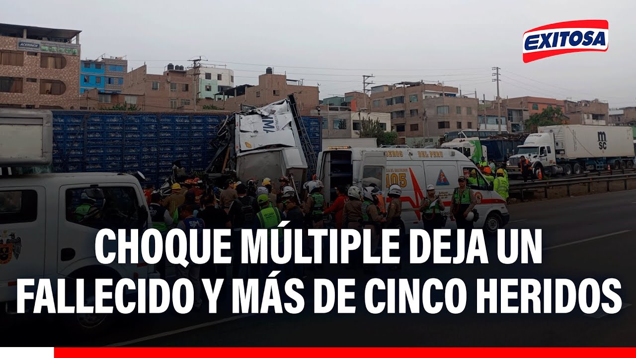 🔴🔵 Accidente en la Panamericana Sur: Choque m&uacute;ltiple deja un fallecido y m&aacute;s de cinco heridos