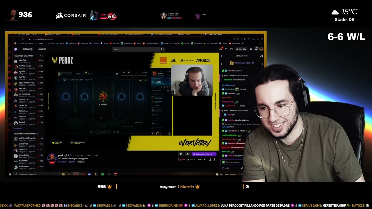 Sendo es MOD en el canal de Perkz #SoloQChallenge