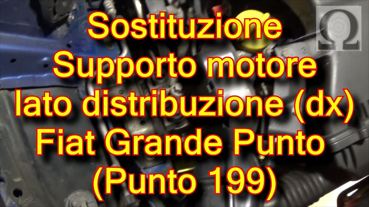 Tutorial sostituzione supporto motore lato distribuzione destro fiat grande punto 199 1.4 16v