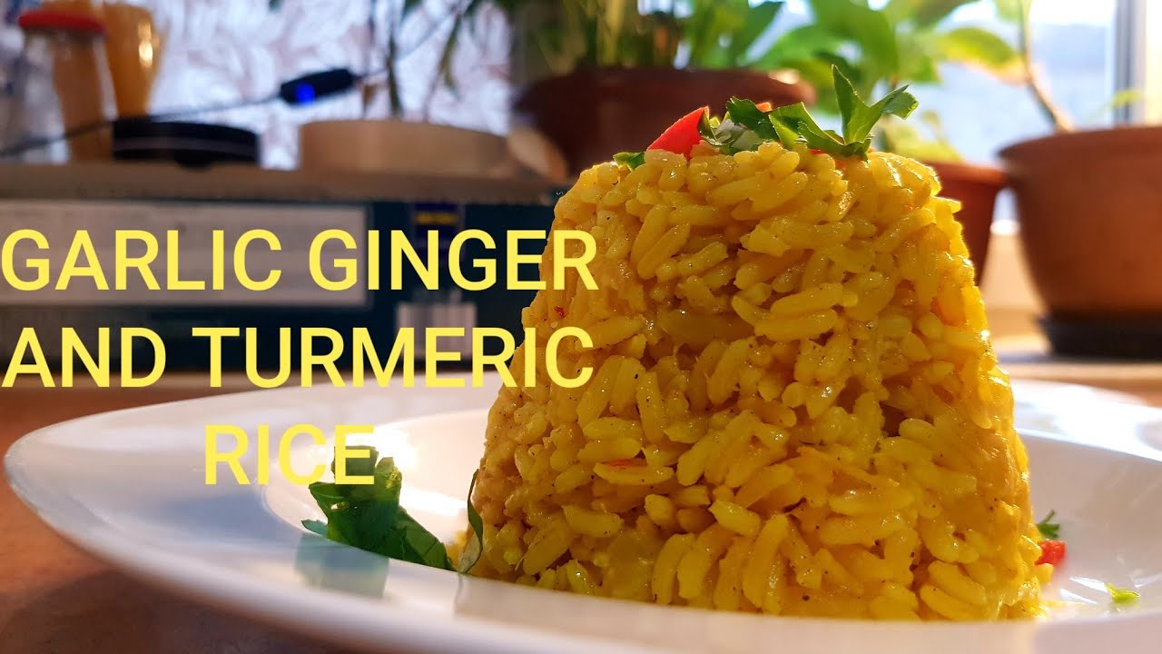 QUICK GARLIC GINGER AND TURMERIC RICE FOR LUNCH?