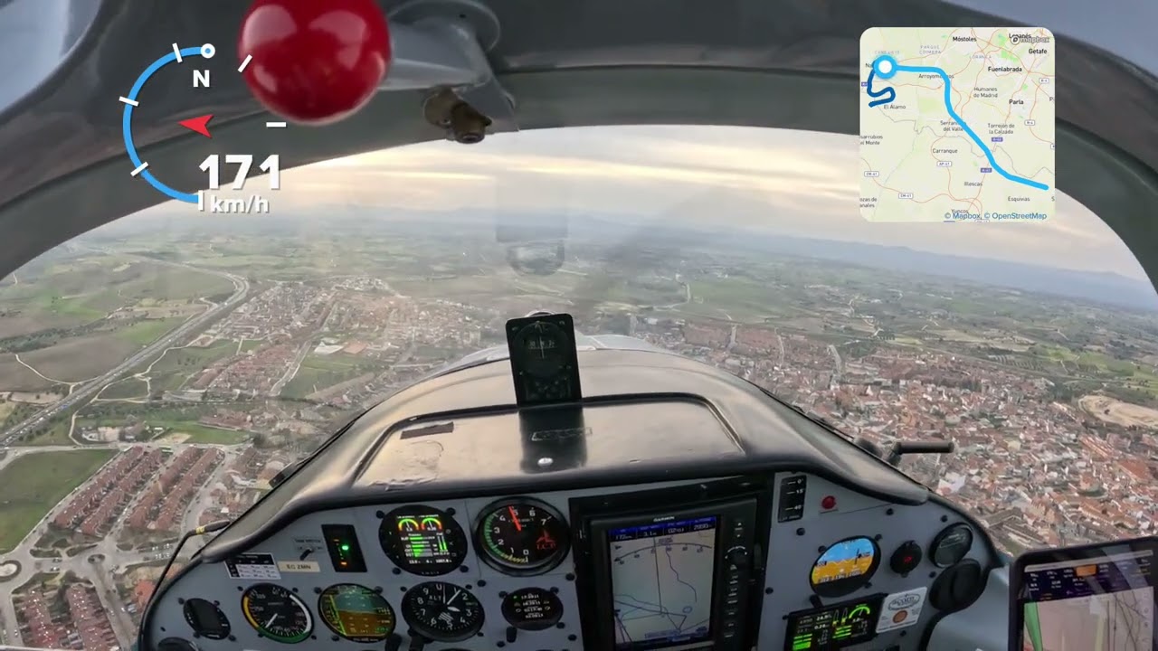 Arrival Casarrubios and fuel station Tecnam P2002