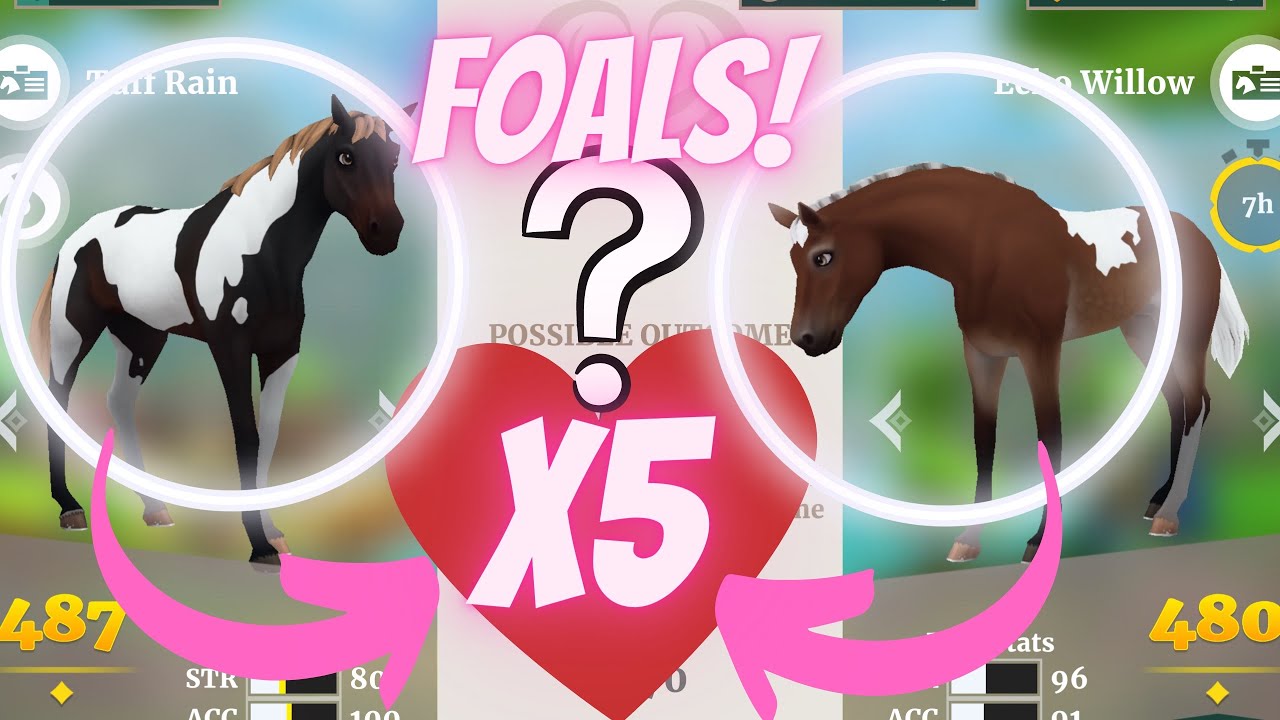 5 NEW unique coated foals! More breeding on...Wildshade: Fantasy Horse Races!