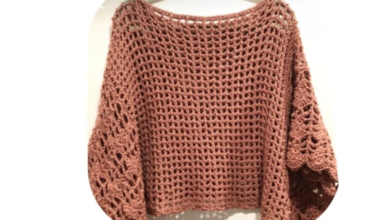 Blusa de crochê estilosa, versátil e fácil de usar#crochet 