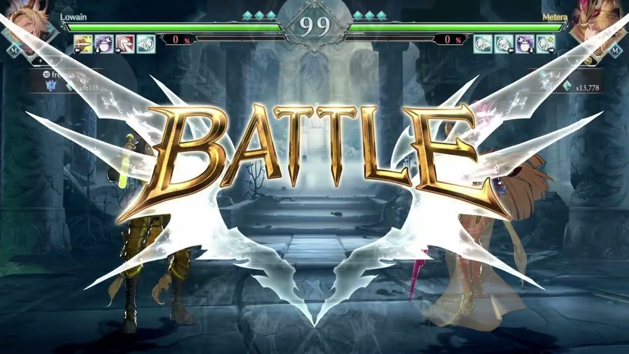 GBVSR High Level Gameplay Freesia Lowain VS Kino Metera