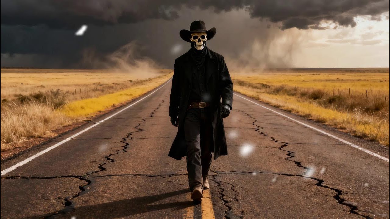 Dark Country Highway into the Unknown