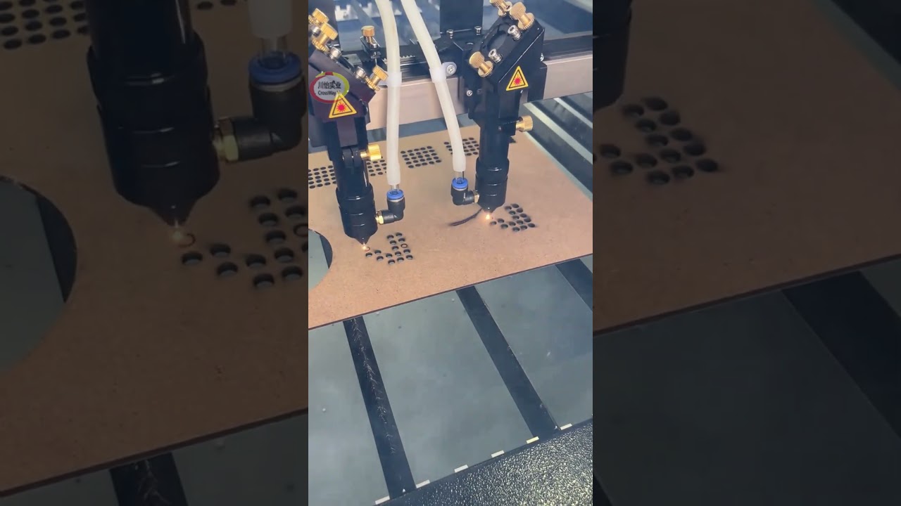 Dual Head CO2 Laser Cutter 150W For Marking Holes