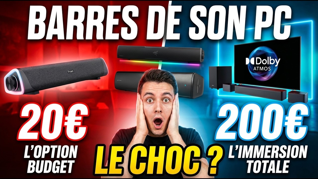 TOP 5 : Meilleure BARRE DE SON PC (2026) 🔊 Du Budget au Haut de Gamme !