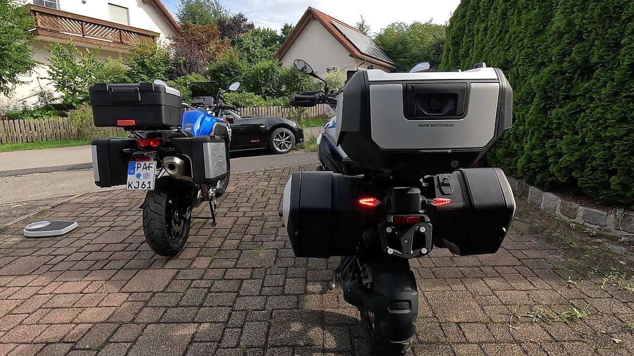 Vergleich der Variokoffer von BMW   alt gegen neu 1250GS vs  1300GS