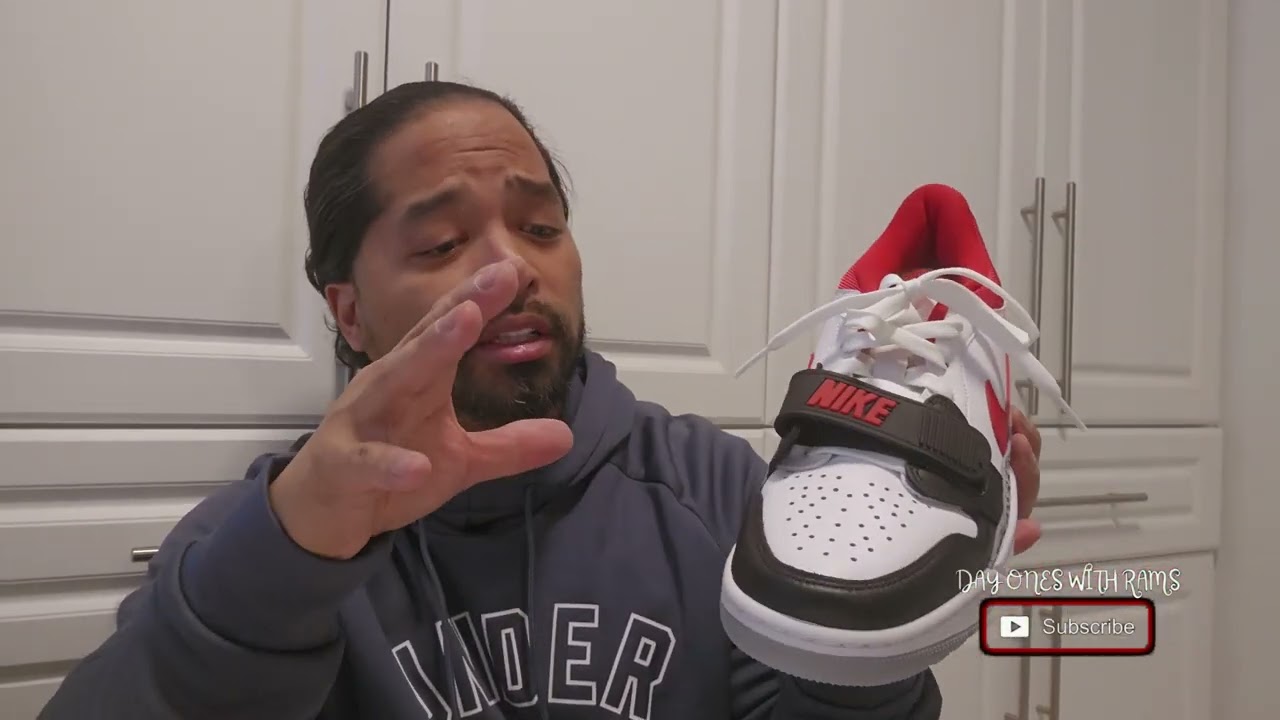 2024 AIR JORDAN LEGACY 312 LOW DAY SUMMIT/WHITE/BLACK/VARSITY RED TRY ON
