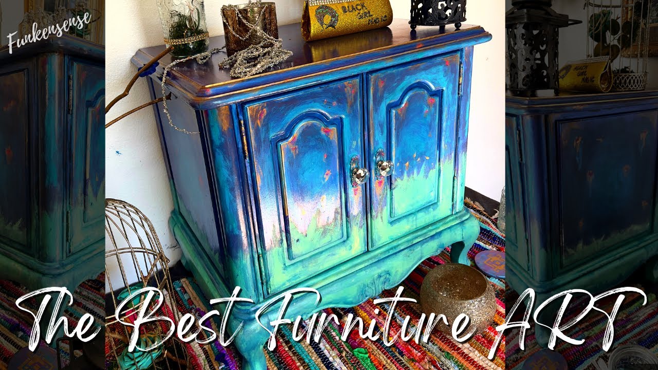 Furniture Makeover - The BEST Furniture Art! MUST SEE Furniture Flip! Como Renovar un Mueble