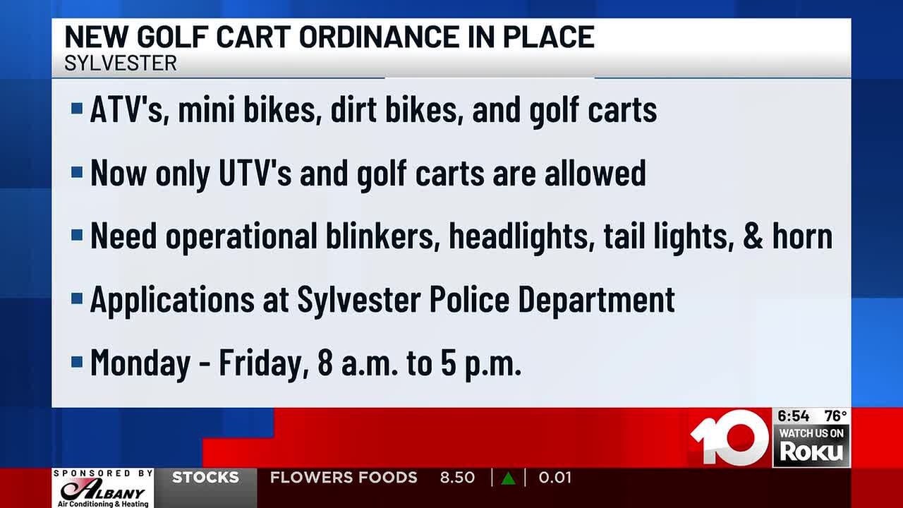 Sylvester approves new ordinance regulating UTVs, golf carts on city streets