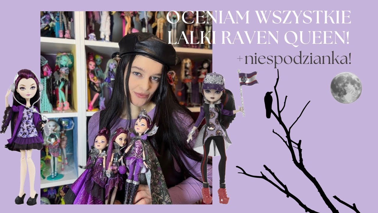 Oceniam wszystkie lalki EVER AFTER HIGH #2 - Raven Queen🐦‍⬛💜🩶 + NIESPODZIANKA!👀