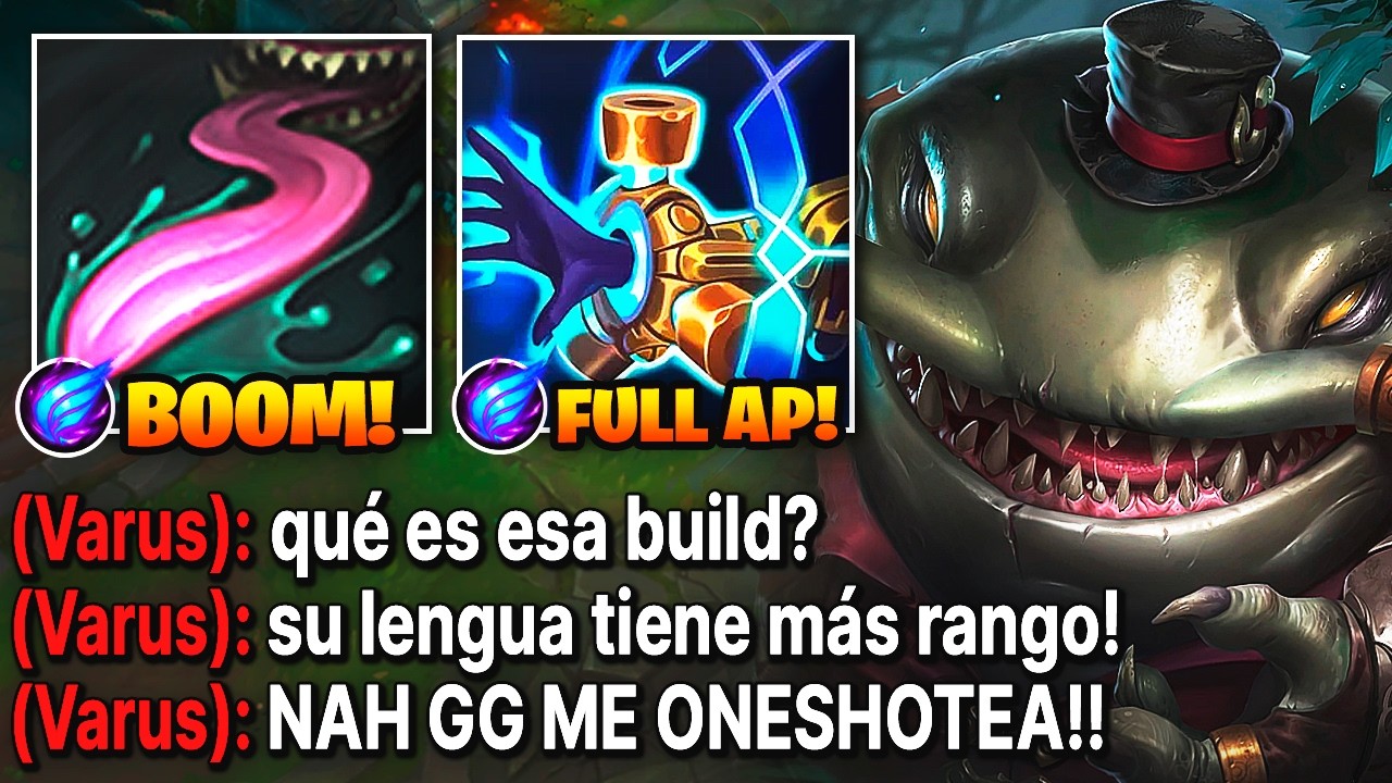 Tahm Kench pero la Q tiene más rango y tiene 100% de ap
