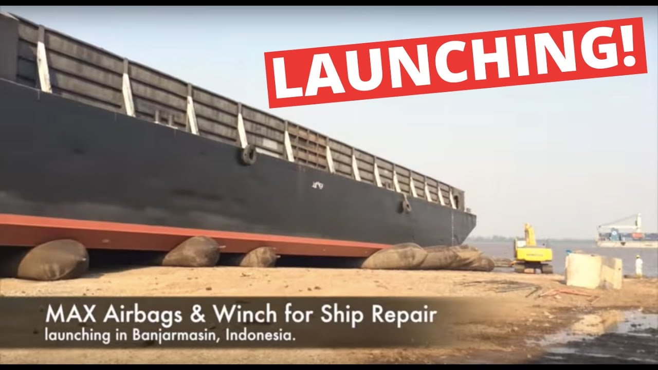 1662GT Barge Launching in Indonesia 2014 October