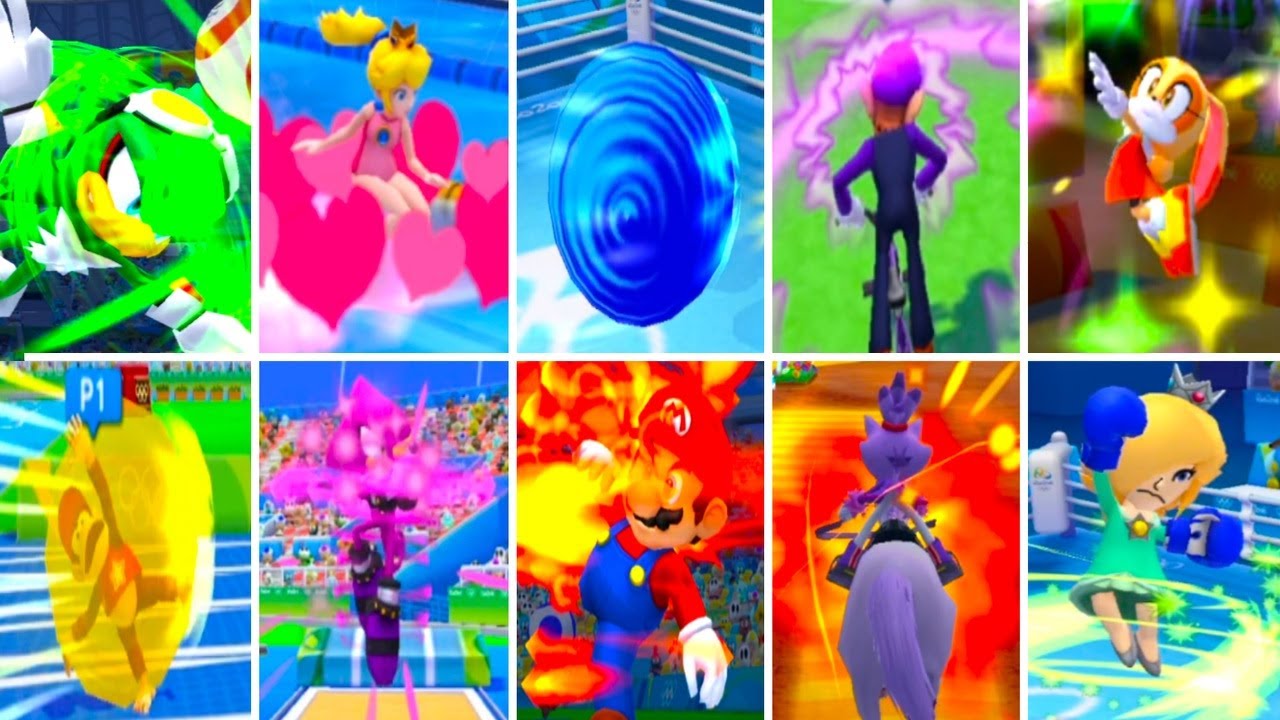 Mario and Sonic at the Rio 2016 Olympic Games - All Characters Supers (3DS)