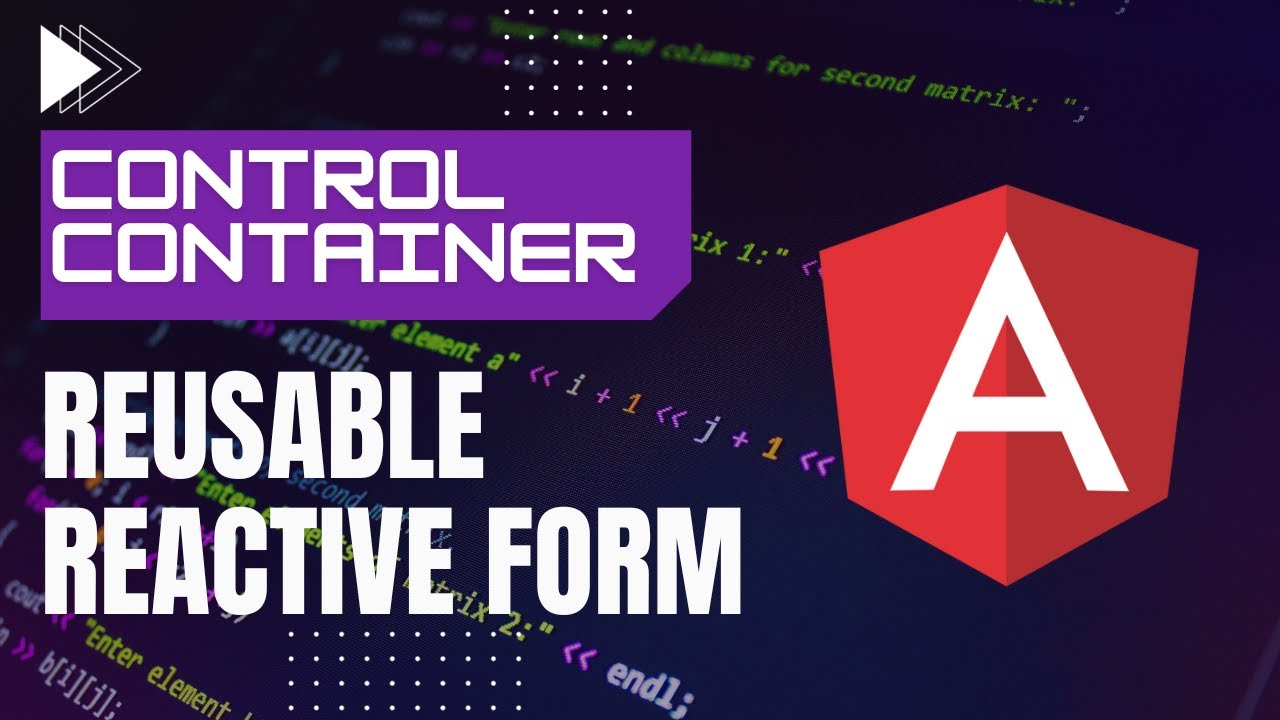 Control Container, Reusable Reactive Form🤯