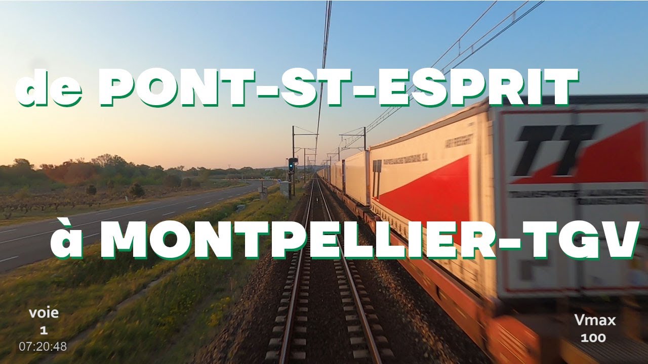 Voyage en cabine sur le contournement TGV de Nîmes et Montpellier (CNM)