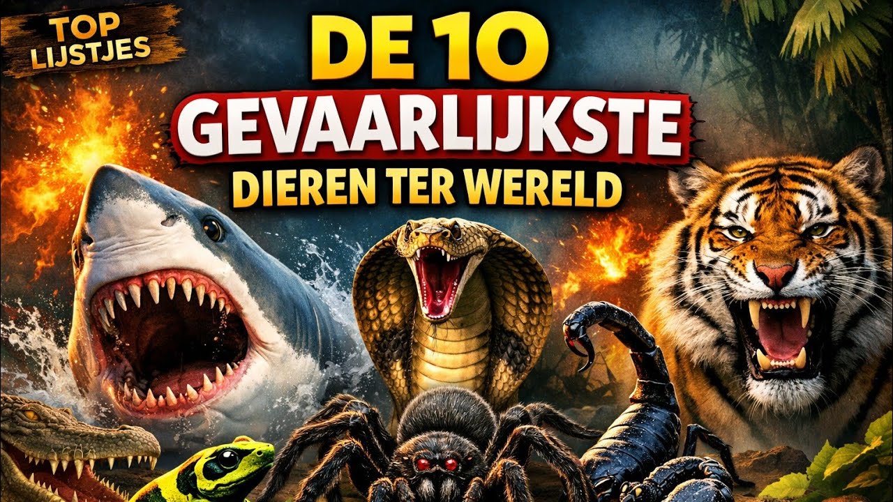 De 10 Gevaarlijkste Dieren Ter Wereld (Top Lijstjes)