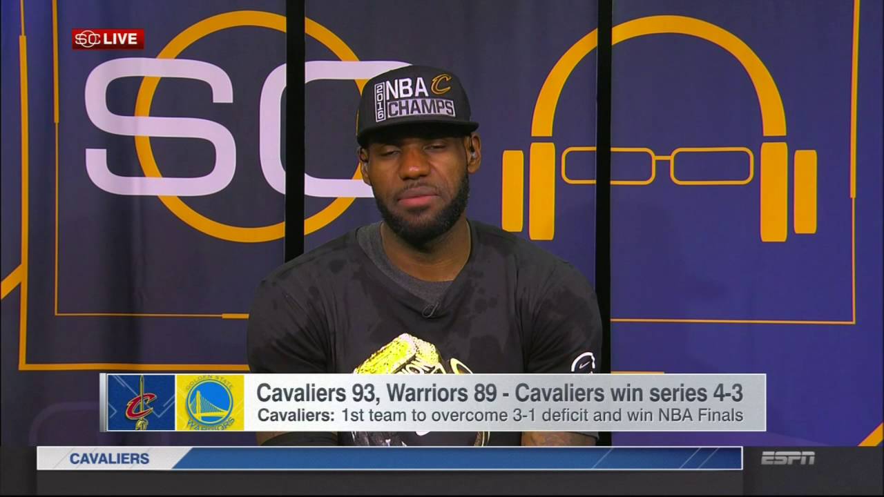LeBron James interview on SportsCenter after Cavs win NBA championship